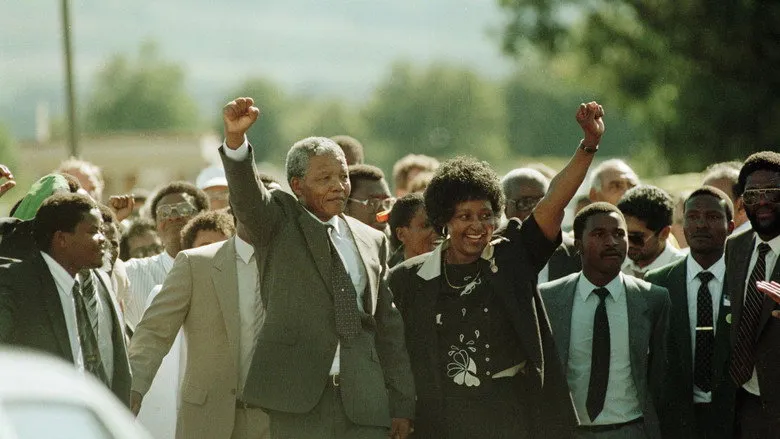 Banner for Free Nelson Mandela