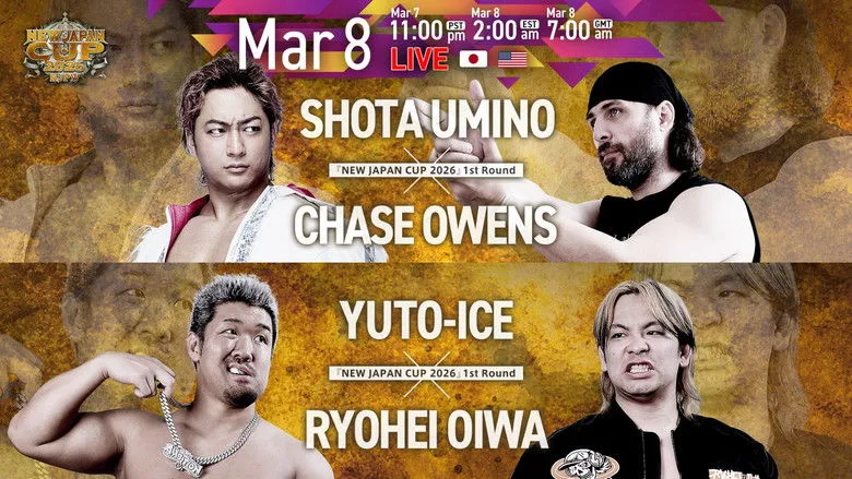 Banner for NJPW New Japan Cup 2026 - Day 4