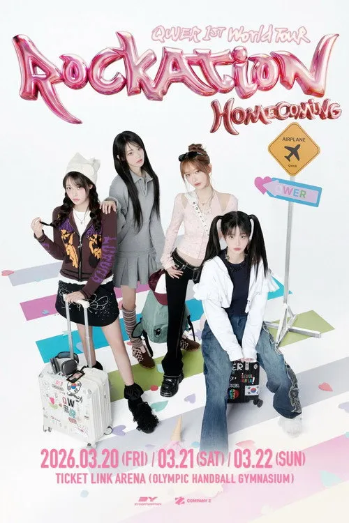 Poster for QWER 1st WORLD TOUR - ROCKATION : HOMECOMING - ENCORE IN SEOUL